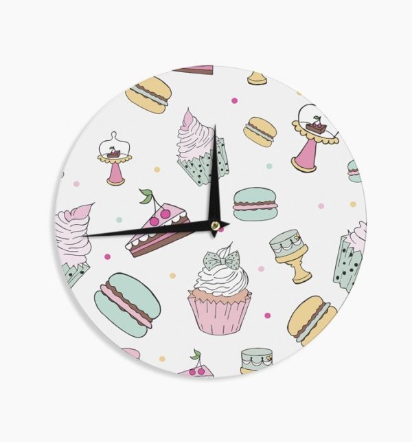 sweet-treats-painted-wood-small-kitchen-clocks-600x643